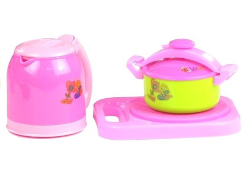 Zestaw Naczyń w Torbie 31 Elementów Różowe