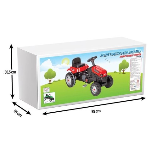 WOOPIE Traktor Ciągnik na Pedały Czerwony