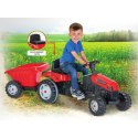 WOOPIE Traktor MAX na pedały z przyczepą czerwony