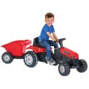 WOOPIE Traktor MAX na pedały z przyczepą czerwony