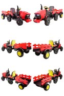MEGA TRAKTOR Z PRZYCZEPĄ, KOŁA POMPOWANE, MIĘKKIE SIEDZENIE, PILOT/TT990D