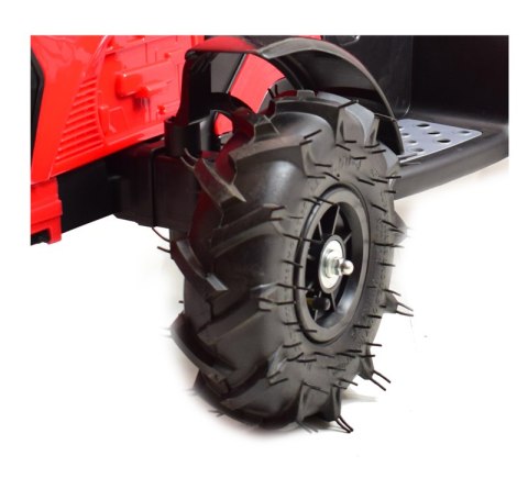 MEGA TRAKTOR Z PRZYCZEPĄ, KOŁA POMPOWANE, MIĘKKIE SIEDZENIE, PILOT/TT990D