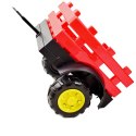 MEGA TRAKTOR Z PRZYCZEPĄ, KOŁA POMPOWANE, MIĘKKIE SIEDZENIE, PILOT/TT990D