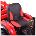 MEGA TRAKTOR Z PRZYCZEPĄ, KOŁA POMPOWANE, MIĘKKIE SIEDZENIE, PILOT/TT990D