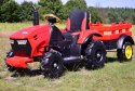 MEGA TRAKTOR Z PRZYCZEPĄ, KOŁA POMPOWANE, MIĘKKIE SIEDZENIE, PILOT/TT990D