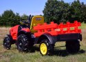 MEGA TRAKTOR Z PRZYCZEPĄ, KOŁA POMPOWANE, MIĘKKIE SIEDZENIE, PILOT/TT990D