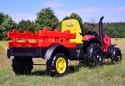 MEGA TRAKTOR Z PRZYCZEPĄ, KOŁA POMPOWANE, MIĘKKIE SIEDZENIE, PILOT/TT990D