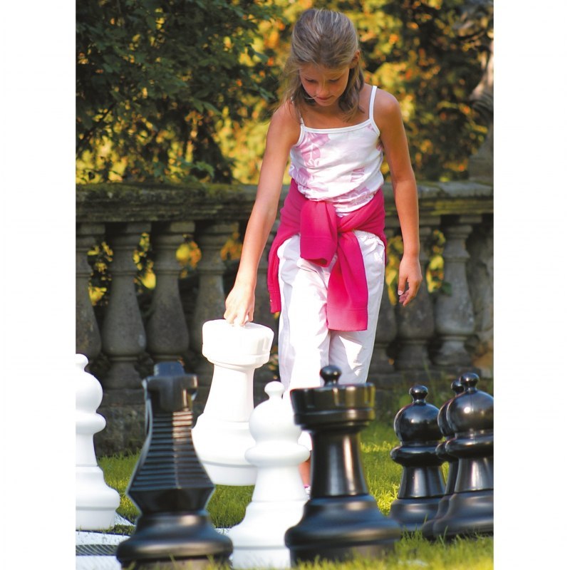 Zestaw Szachy Ogrodowe Szachy do Ogrodu W zestawie z szachownicą Rolly Toys 30cm