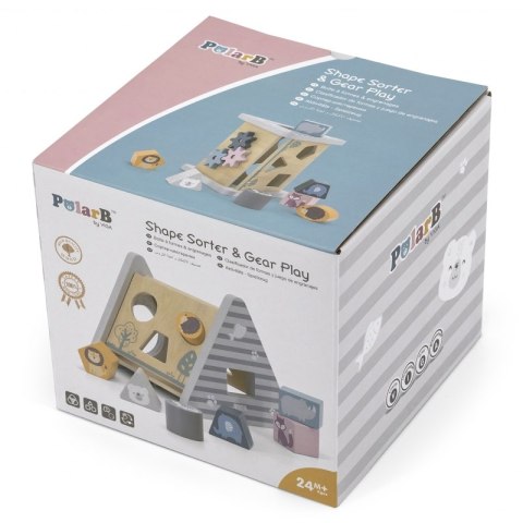 Drewniana piramidka edukacyjna - Sorter - VIGA - PolarB