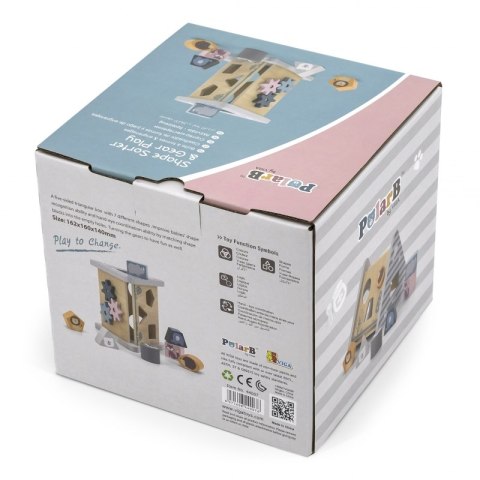 Drewniana piramidka edukacyjna - Sorter - VIGA - PolarB