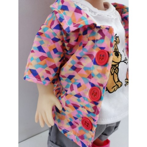 WOOPIE Kolorowe Ubranko dla Lalki Piesek Kurteczka Czapeczka 43-46 cm