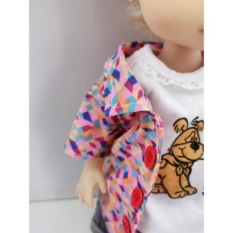 WOOPIE Kolorowe Ubranko dla Lalki Piesek Kurteczka Czapeczka 43-46 cm