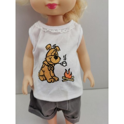 WOOPIE Kolorowe Ubranko dla Lalki Piesek Kurteczka Czapeczka 43-46 cm