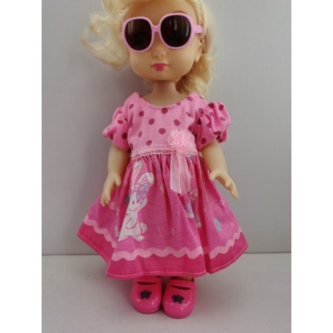 WOOPIE Ubranko dla Lalki Różowa Sukienka Króliczek 43-46 cm