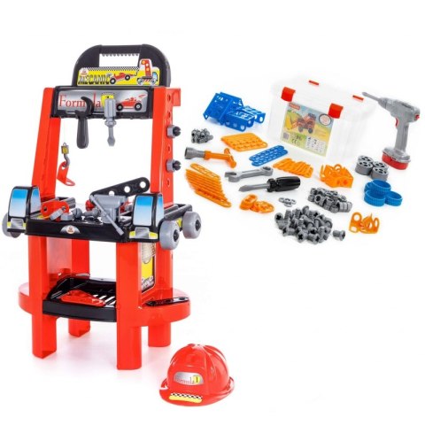 Zestaw Majsterkowicza "Super Mechanik" + Zestaw Narzędzi Klocki Konstrukcyjne "Wynalzca" Wader QT Polesie