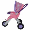 Zestaw naczyń z tacą + wózek fioletowy dla lalek + "wysoły" bobas z akcesoriami Wader QT Polesie