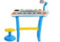 Keyboard z Mikrofonem i Krzesełkiem Pianinko USB Niebieski