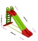 Największa solidna zjeżdżalnia dla dzieci 243 cm 014550/03 (czerwono/zielona)