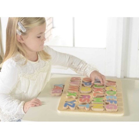 Drewniana Tabliczka Edukacyjna Masterkidz Alfabet Wielkie Literki