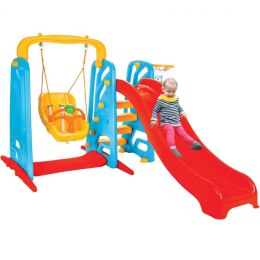 WOOPIE Plac Zabaw 3w1 Zjeżdżalnia 155 cm Huśtawka Koszykówka