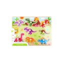 TOOKY TOY Drewniane Puzzle Układanka Dinozaury Kształty