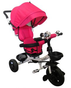 Wieloetapowy Rowerek Trójkołowy 6w1 T4 różowy R-Sport Obracany 360 stopni Koła EVA