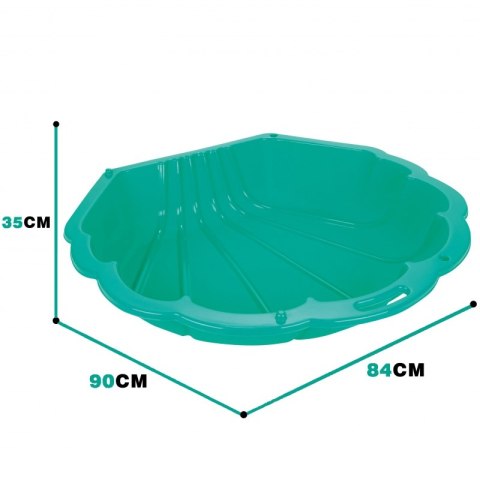WOOPIE Piaskownica Basen Muszelka Zielona 3w1 Suchy Basen