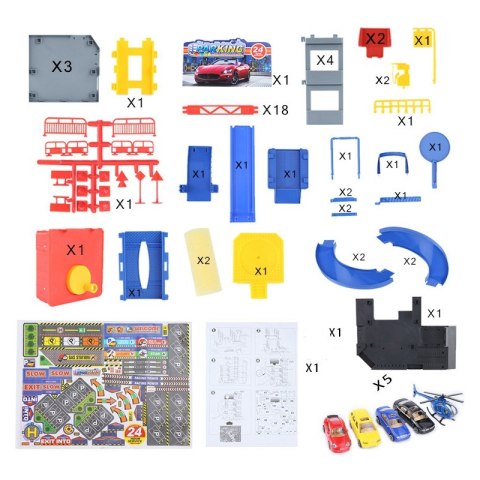 WOOPIE Wielopoziomy Parking Garaż Myjnia Auta Helikopter + Akc.