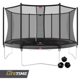 BERG Trampolina Favorit Gray Levels 430 cm + Siatka Bezpieczeństwa Comfort