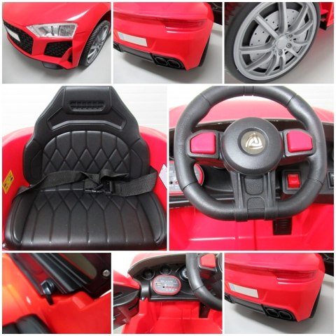 Cabrio AA5 czerwony, autko na akumulator, funkcja bujania