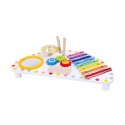 TOOKY TOY Centrum Muzyczne Ksylofon, Zębatki, Tarka, Bębenek, Talerz Pałeczki