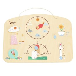 CLASSIC WORLD Tablica Edukacyjna Barometr Nauka dla Dzieci Pogoda Wiatr Temperatura 9 el.