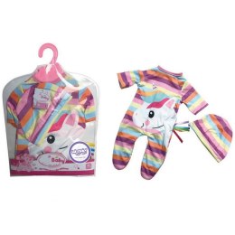 WOOPIE Ubranko dla Lalki Zestaw Pajacyk Body Jednorożec Czapeczka 43 cm