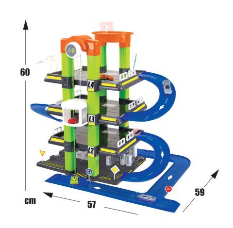 Wielopoziomowy parking MOCHTOYS 4 poziomy 11927