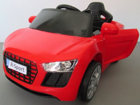 Cabrio AA4 czerwony, autko na akumulator, funkcja bujania