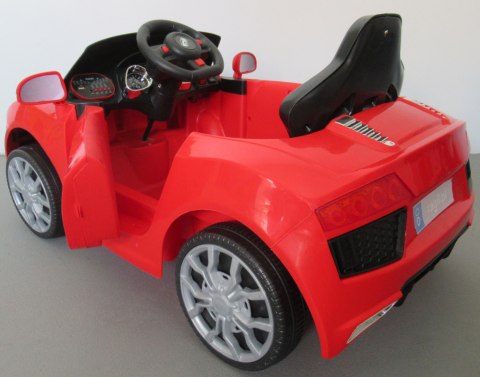 Cabrio AA4 czerwony, autko na akumulator, funkcja bujania
