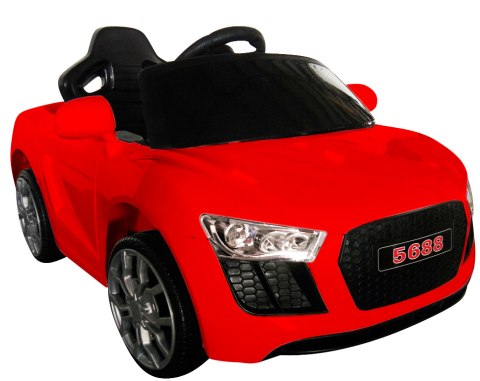 Cabrio AA4 czerwony, autko na akumulator, funkcja bujania