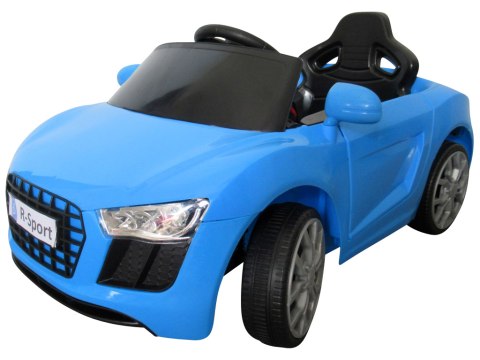 Cabrio AA4 niebieski, autko na akumulator, funkcja bujania