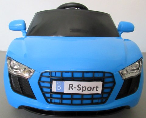 Cabrio AA4 niebieski, autko na akumulator, funkcja bujania