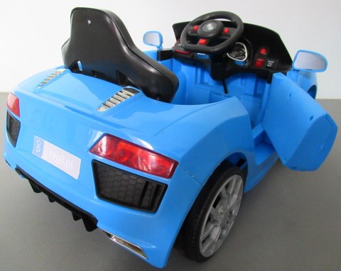 Cabrio AA4 niebieski, autko na akumulator, funkcja bujania