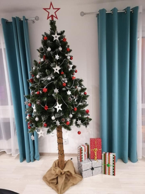 Choinka Sztuczna Sosna Diamentowa 220cm na Pniu Premium