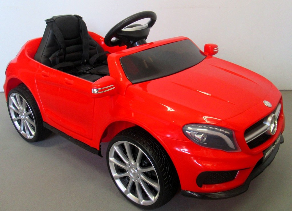 Autko na Akumulator Mercedes GLA45 czerwony, miękki fotelik Licencja