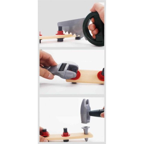 WOOPIE Duża Skrzynka z Narzędziami dla Dzieci Zestaw Majsterkowicza Wkrętarka