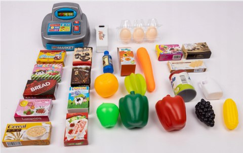 Supermarket Sklep Wózek Czerwony