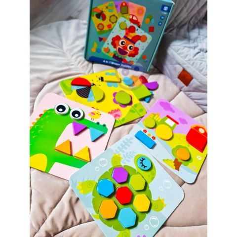 TOOKY TOY Puzzle 4 w 1 Układnaka Klocki