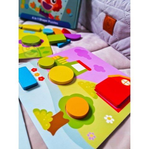 TOOKY TOY Puzzle 4 w 1 Układnaka Klocki