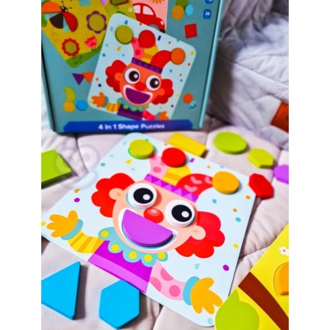 TOOKY TOY Puzzle 4 w 1 Układnaka Klocki