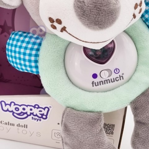 WOOPIE Interaktywny Pluszak Przytulanka dla Niemowląt Światło Dźwięk Piesek Usypiacz