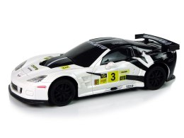 Auto Sportowe Wyścigowe R/C 1:24 Corvette C6.R Biały 2.4 G Światła
