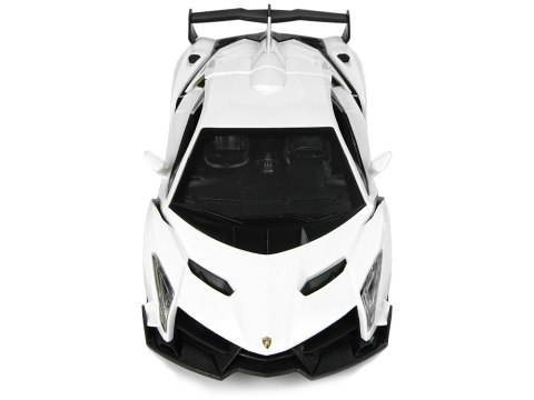 Auto Zdalnie Sterowane Lamborghini Veneno Biały Kierownica Dźwięk Światła